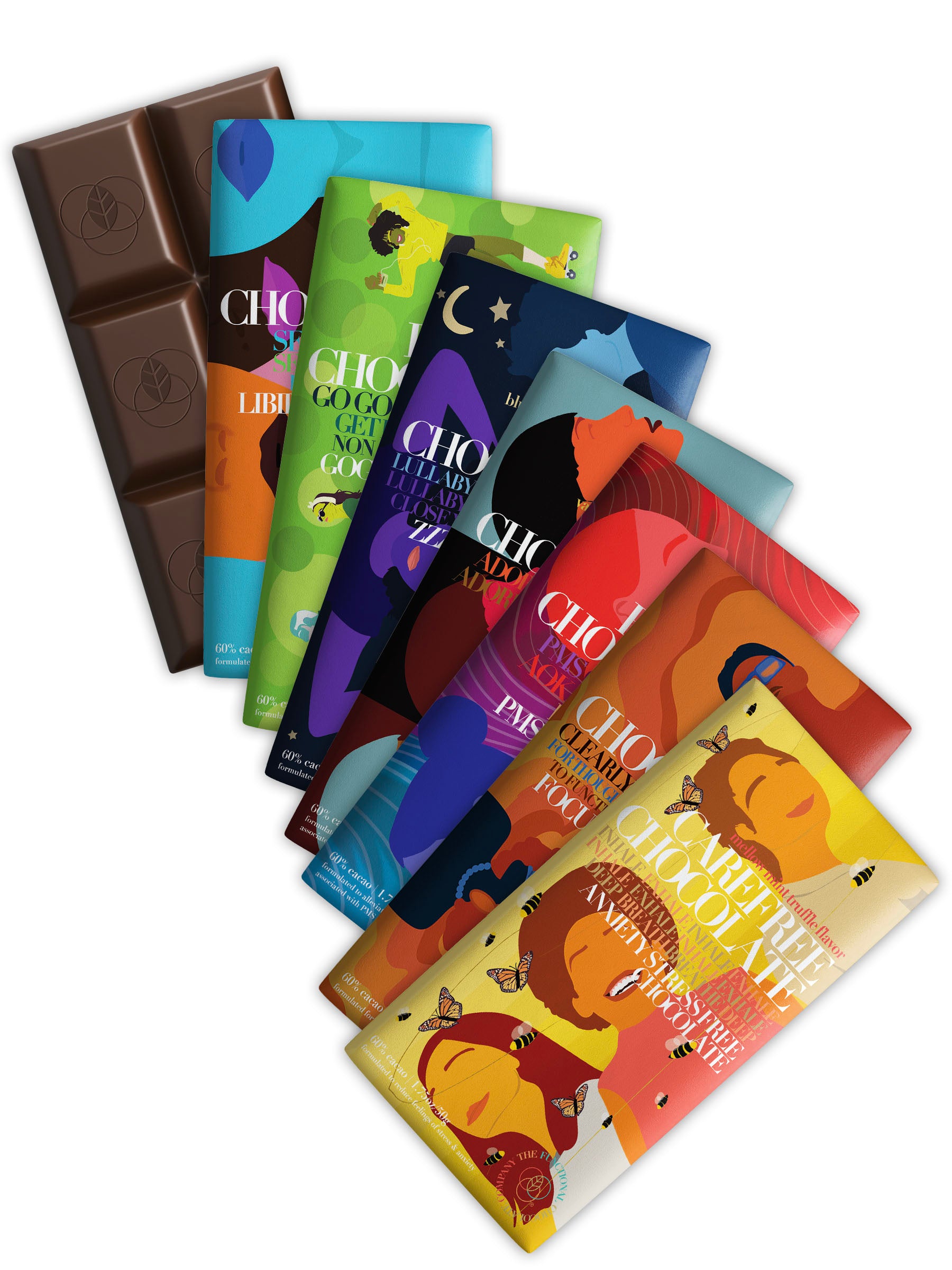 Functional Chocolate Bars with herbs & nutrients