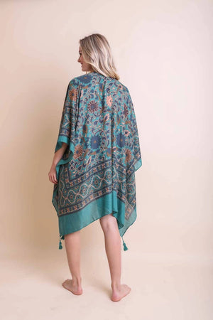 Back of Emerald Tapestry Kimono