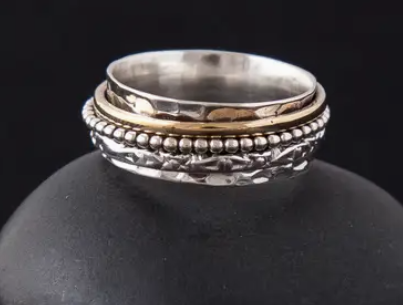 Sterling Silver Spinning Meditation Rings