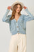 Washed Blue Cardigan Sweater