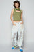 Distressed Patched Denim Joggers