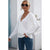 White Cross Front Knit Sweater