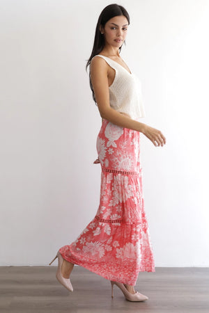 Floral Pink Wide Leg Pants
