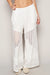 Ivory See-Through Contrast Pants