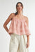 Pink Embroidered Tank Top
