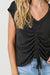 Black Ruched Modular Top