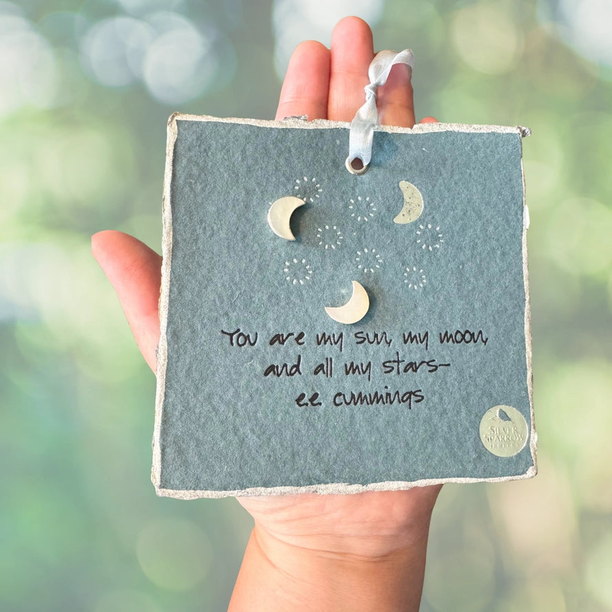 Mother of Pearl Crescent Moon Earrings