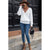 White Cross Front Knit Sweater