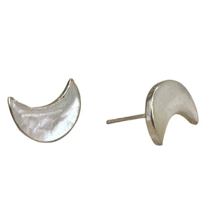 Mother of Pearl Crescent Moon Earrings