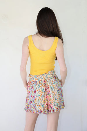 Multicolor Floral Ruffled Shorts