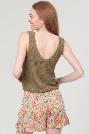 Smocked Waist Floral Shorts