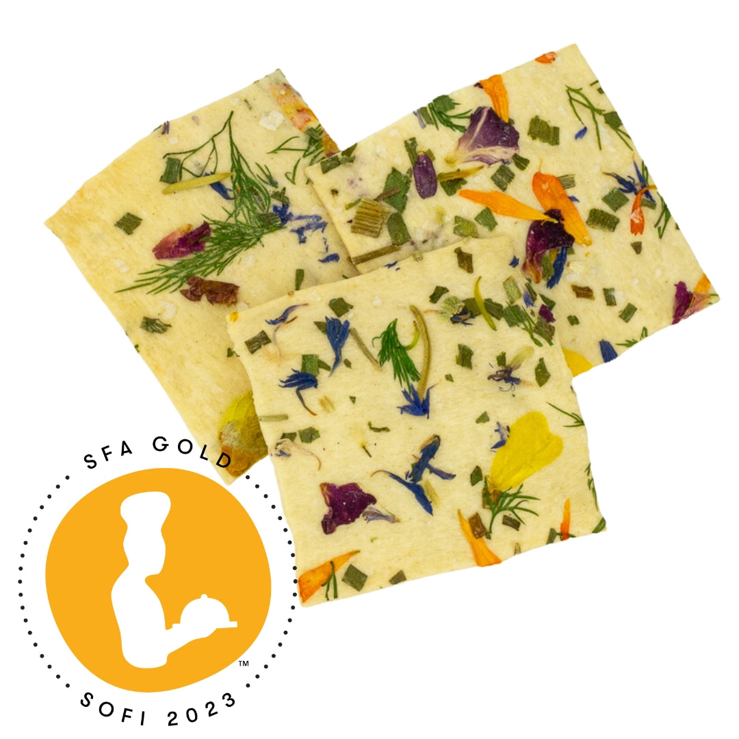 Flower Crackers with Herbs & Flowers