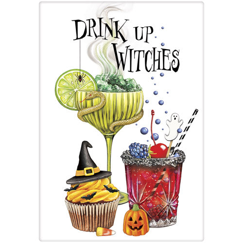 Halloween Cocktails Floursack Towel