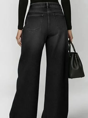 Black Metal Rivet Jeans