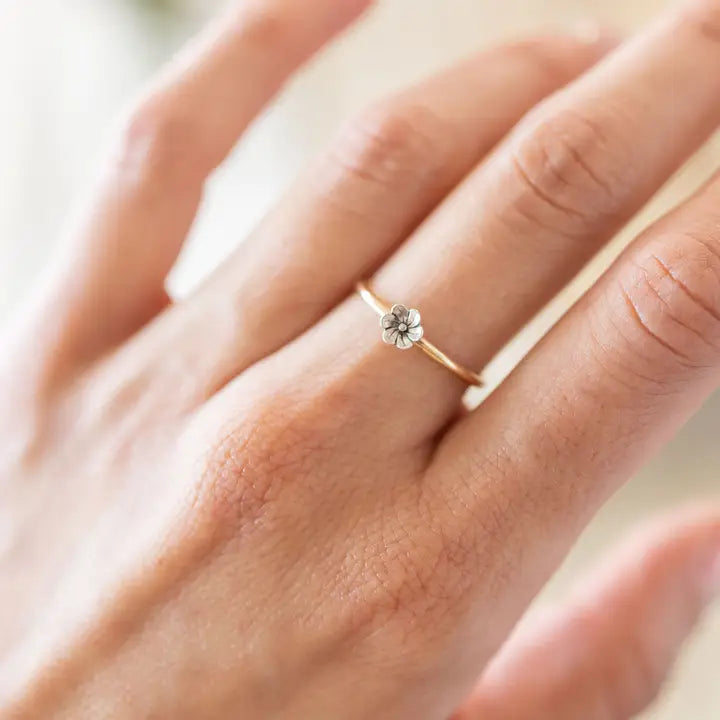 Gold Flower Blossom Ring