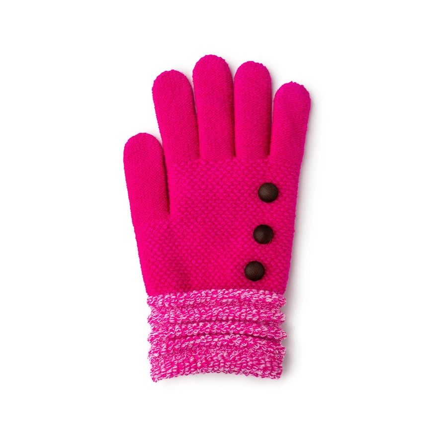 Soft Knit 3-Button Gloves