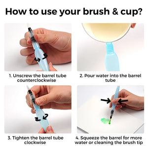 Traveling Watercolor Paint Set with Walnut Wood paint palette