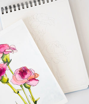 Floral Watercolor Workbook