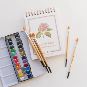 Flowers Watercolor Workbook