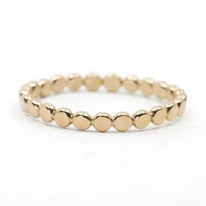 Hammered Gold Coin Stacking Ring