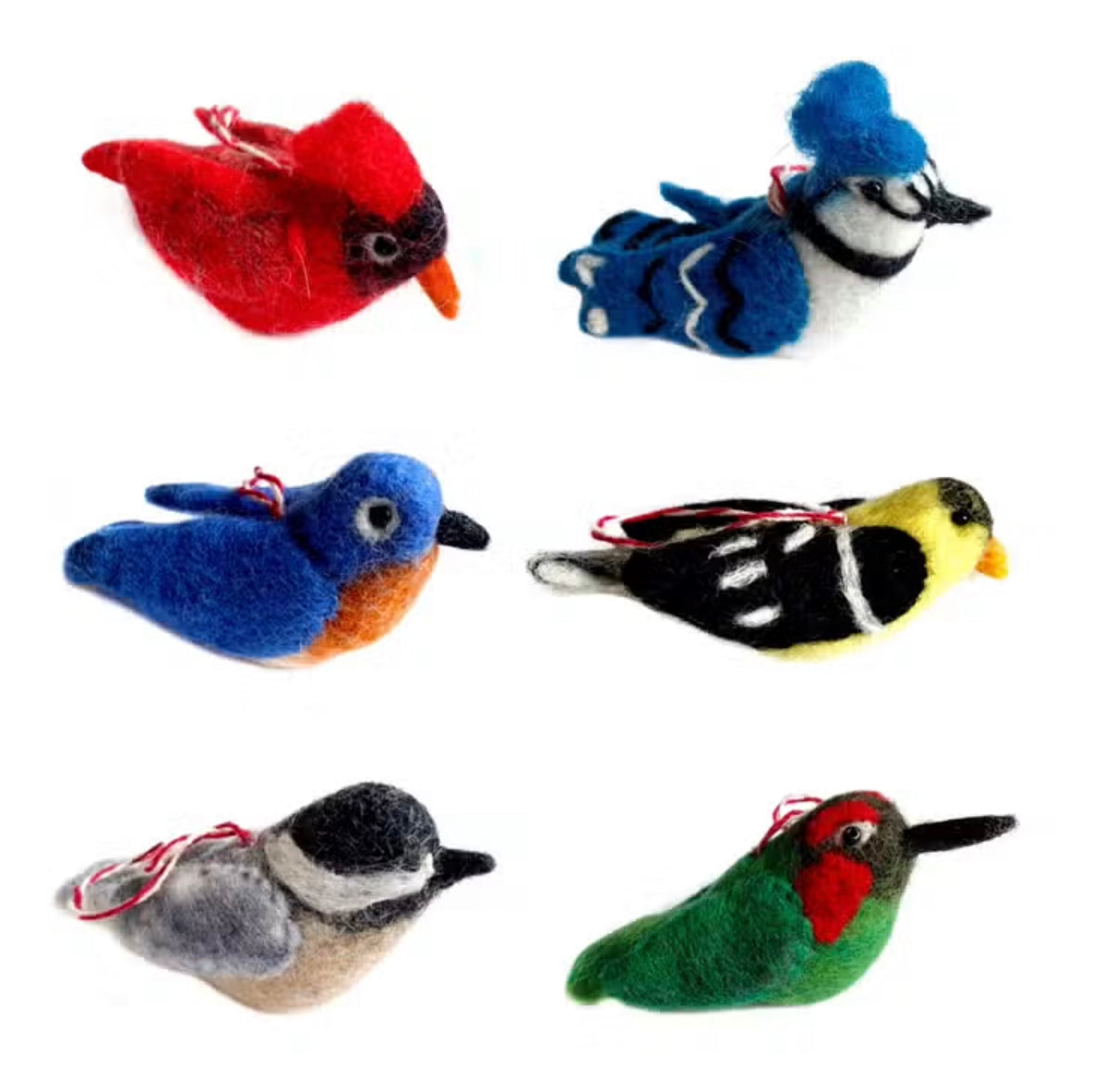 Assorted Bird Felt Ornaments