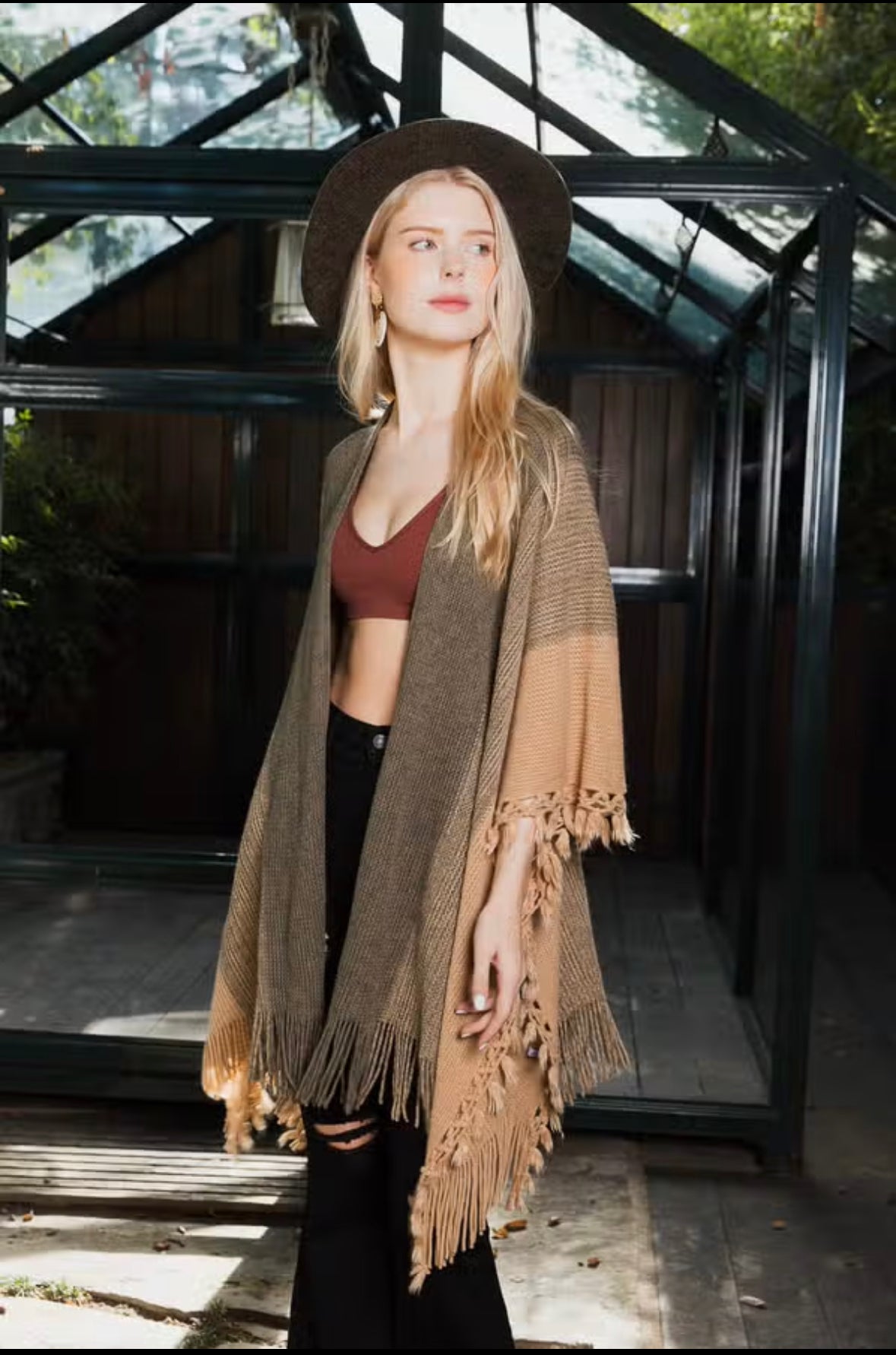 Mocha Knit Ruana/Kimono