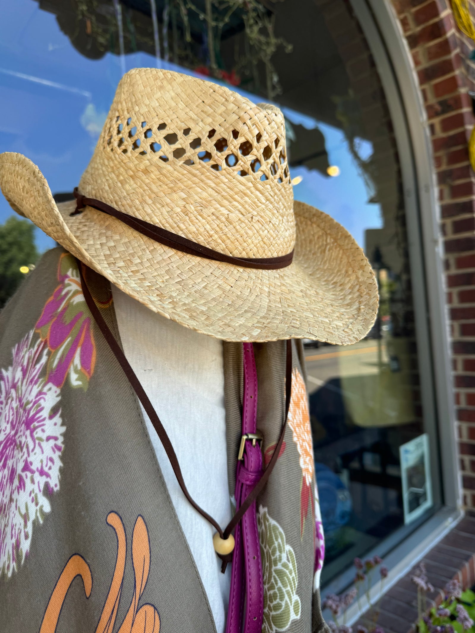 Woven Tan Cowgirl Hat