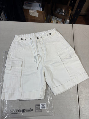 White Drawstring Shorts