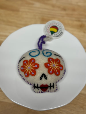 Assorted Felt Sugar Skull Ornaments