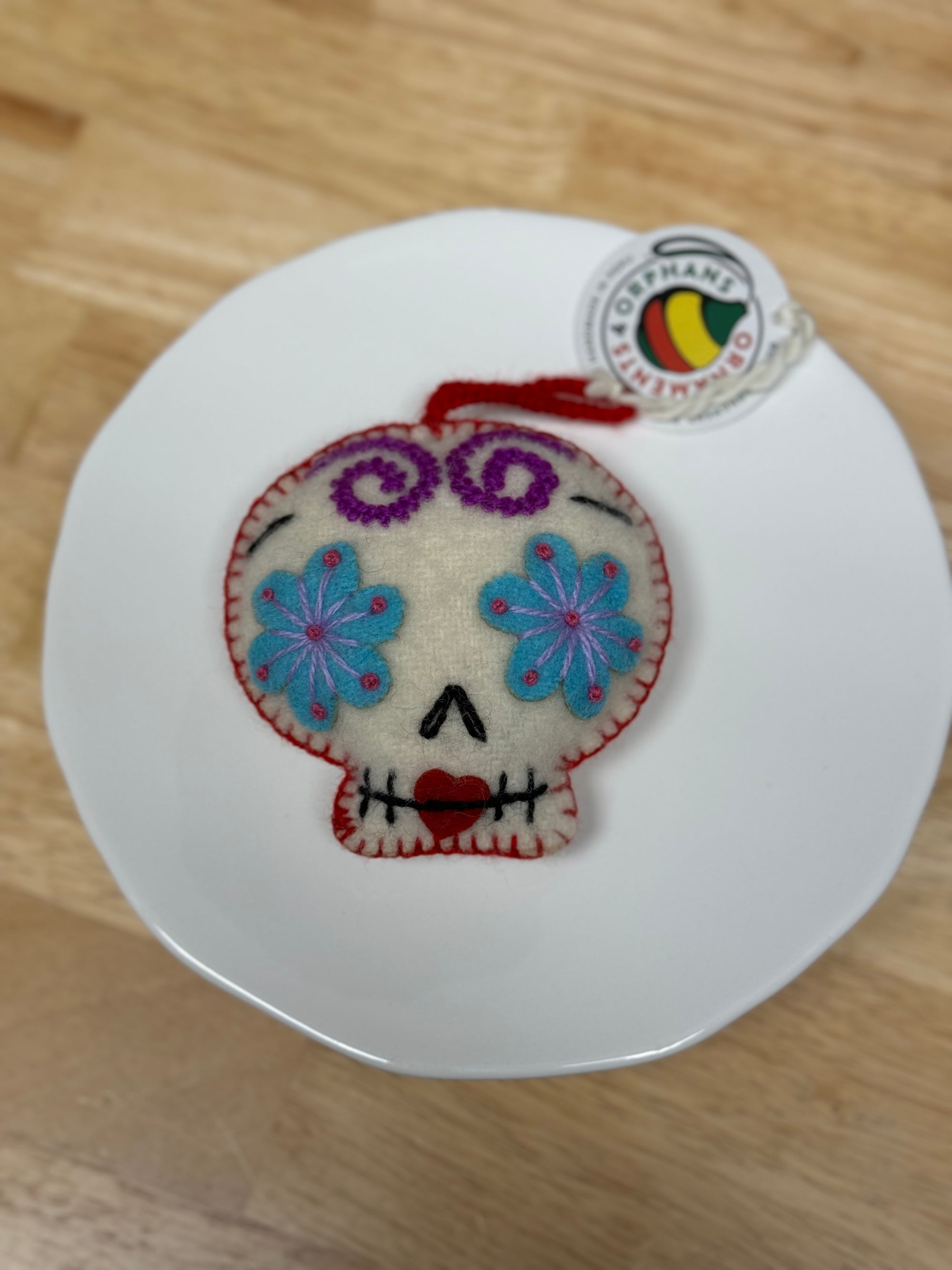 Assorted Felt Sugar Skull Ornaments