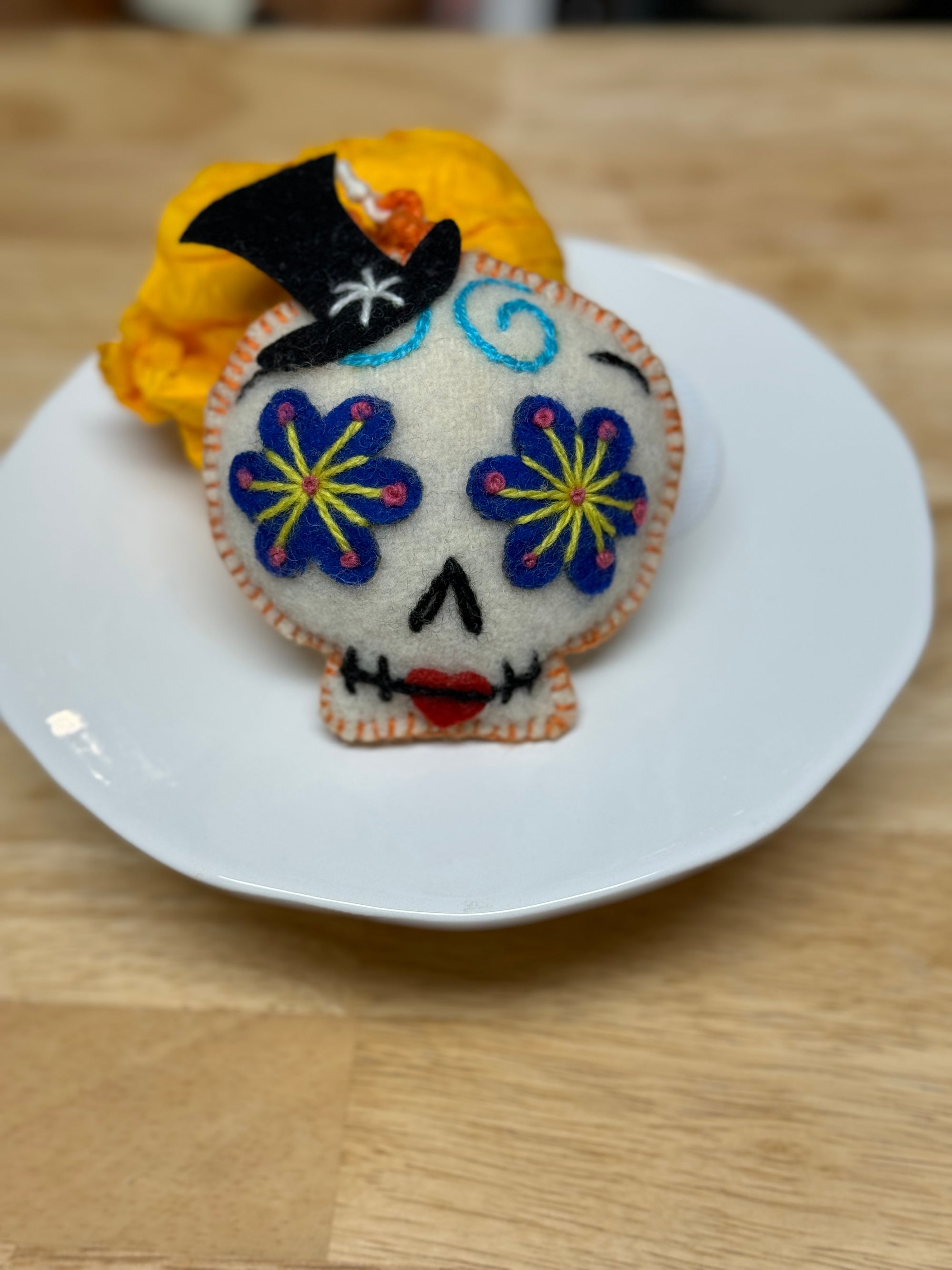 Assorted Felt Sugar Skull Ornaments