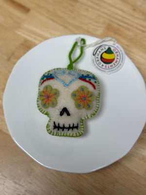 Assorted Felt Sugar Skull Ornaments