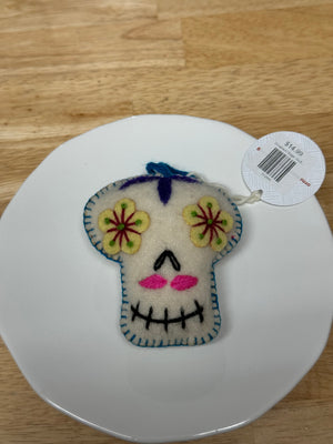 Assorted Felt Sugar Skull Ornaments