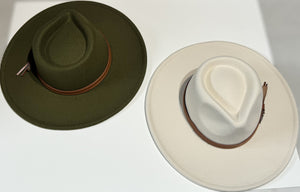 Wide Brim Buckle Hats