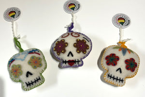 Assorted Felt Sugar Skull Ornaments