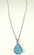 Aqua Eco Glass Solo Pendant Necklace