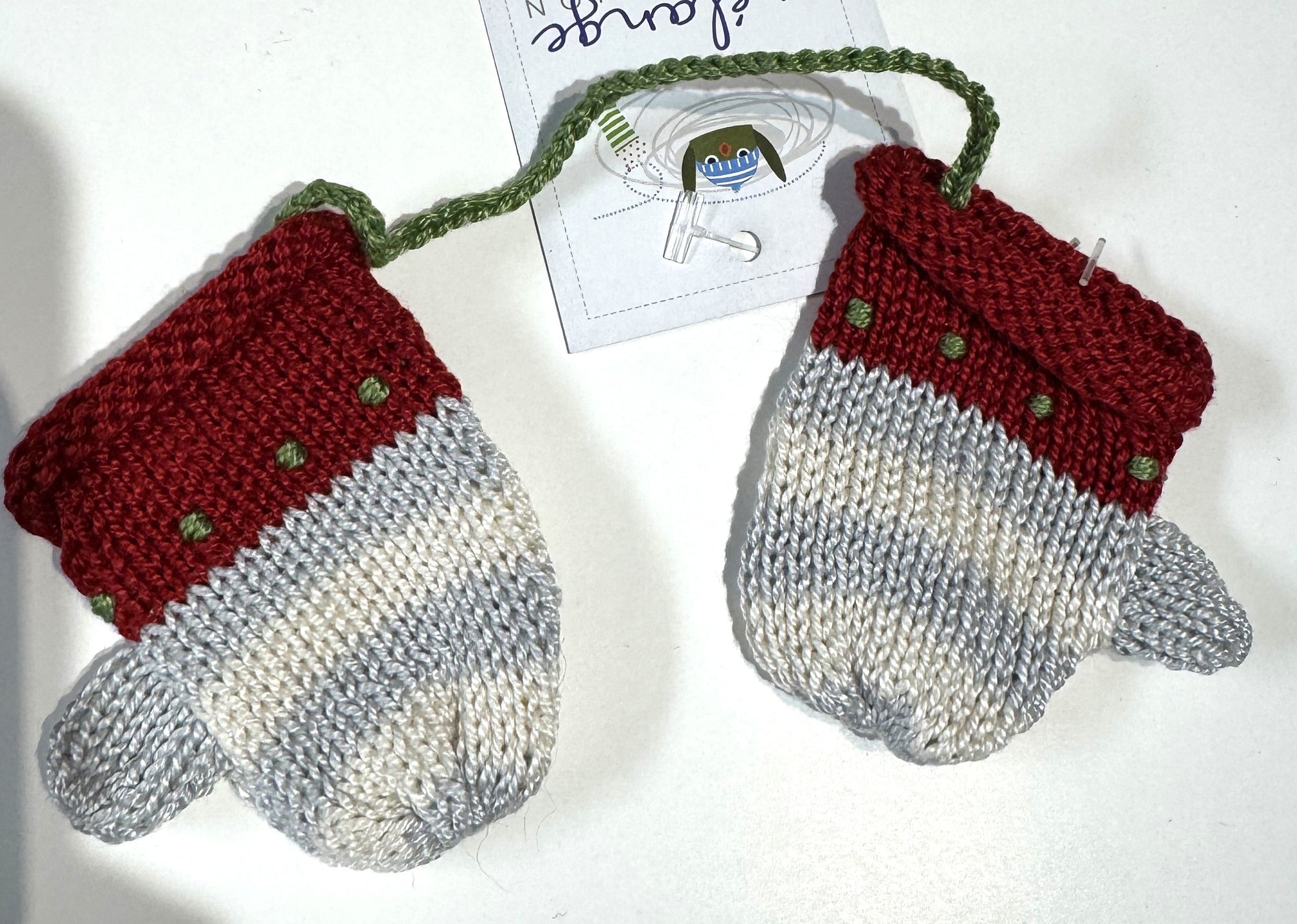 Pair of Mittens Handmade Ornament