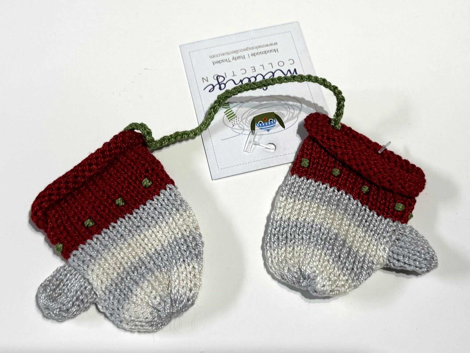 Pair of Mittens Handmade Ornament