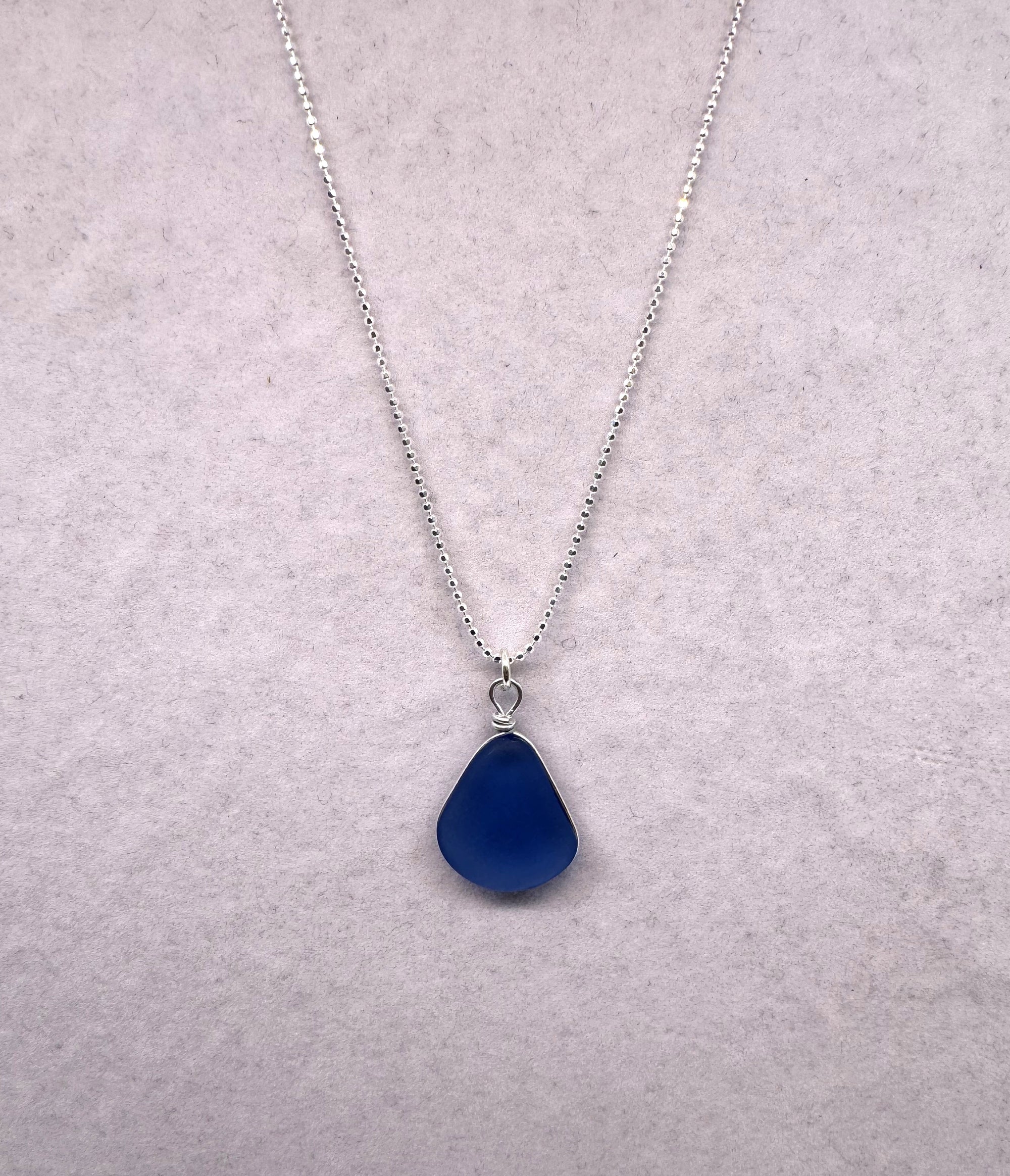 Periwinkle Eco Glass Solo Pendant Necklace