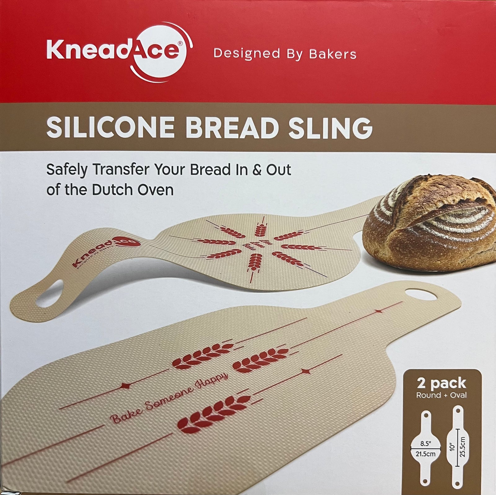 Silicone Bread Sling 2pc Round and Oblong