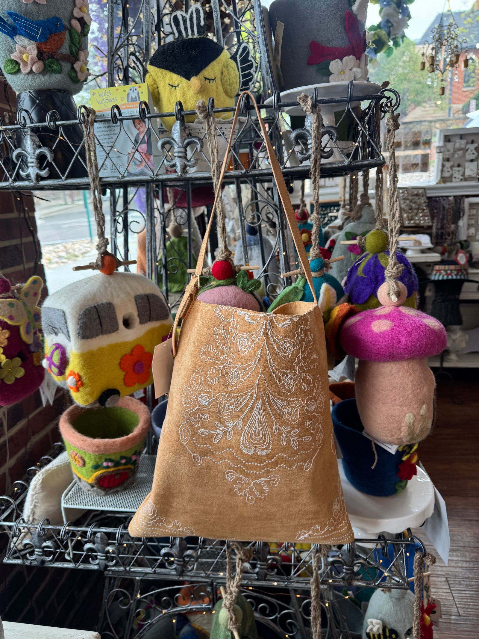 Embroidered Boho Shoulder Bag