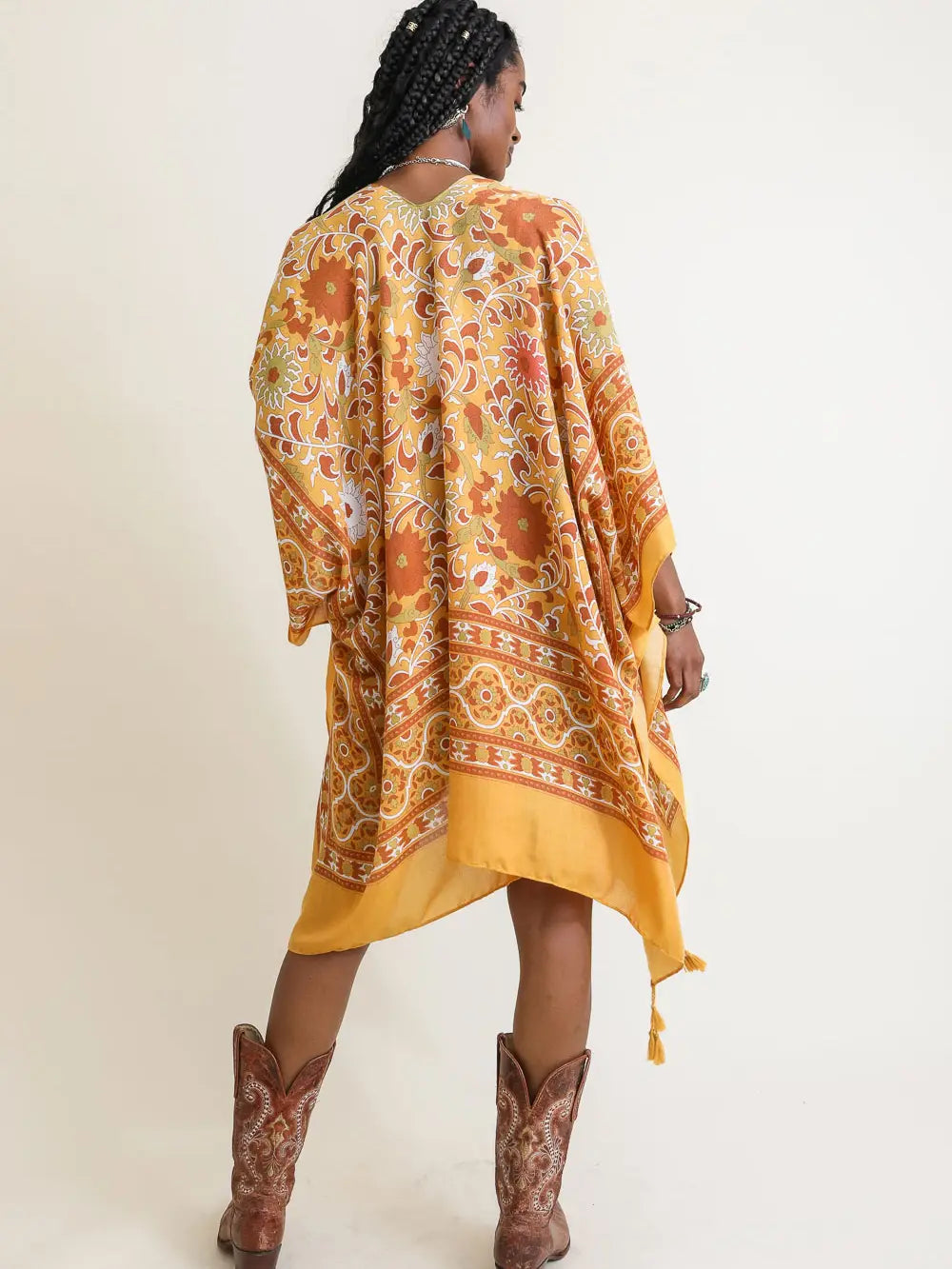 Mustard Tapestry Kimono