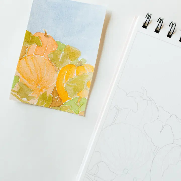 Mini Autumn Watercolor Workbook