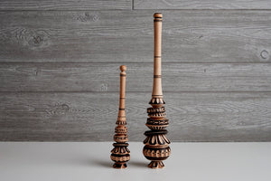 Hand Carved Wooden Molinillos -2 sizes
