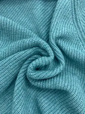 Off-Shoulder Teal Sweater