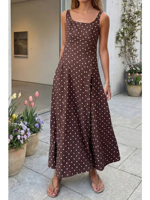 Brown Polka Dot Dress