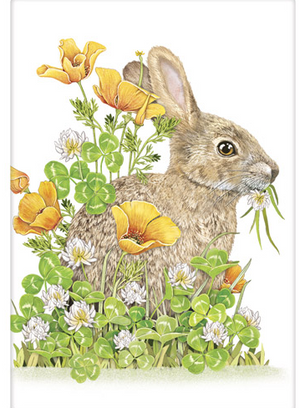 Rabbit in Poppies Towel