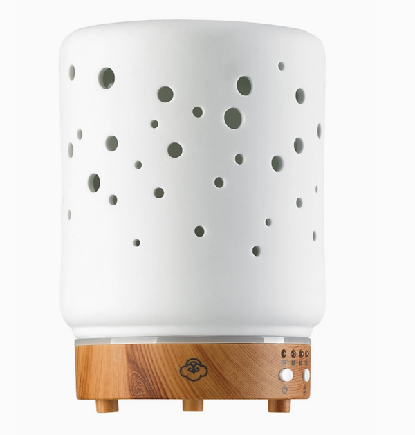 Starlight White Ceramic Essential Oil & Water Diffuser - Earth Sweet ...