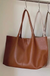 Large Brown Tote W/ Cosmetic Pouch