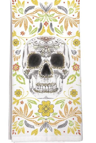 Flower Sugar Skull Flour Sack Towel
